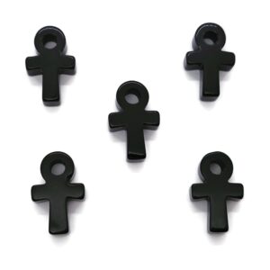 Obsidian Anka Crystal - Mini Crystal Ankhs - Handmade Carving - Anka Totem - An1005