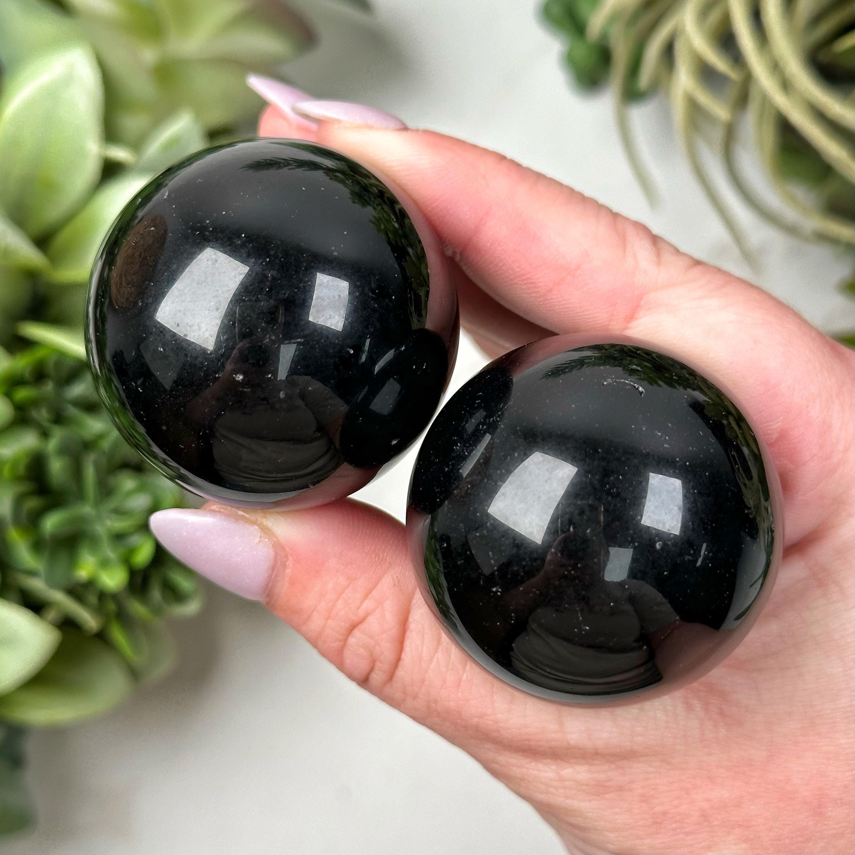 Black Obsidian Sphere | 40mm | - No. 521 (polished Crystal Ball, Root Chakra, Healing Stone, Grounding) Black Obsidian Sphere | 40mm | - No. 521 (polished Crystal Ball, Root Chakra, Healing Stone, Grounding)