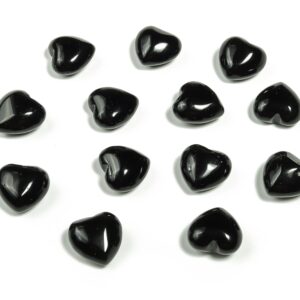 Obsidian Heart Gemstone- Black Obsidian Heart - Obsidian Puffy Heart - Healing Crystal Heart - Obsidian Crystal – 15x15x9mm – He1015