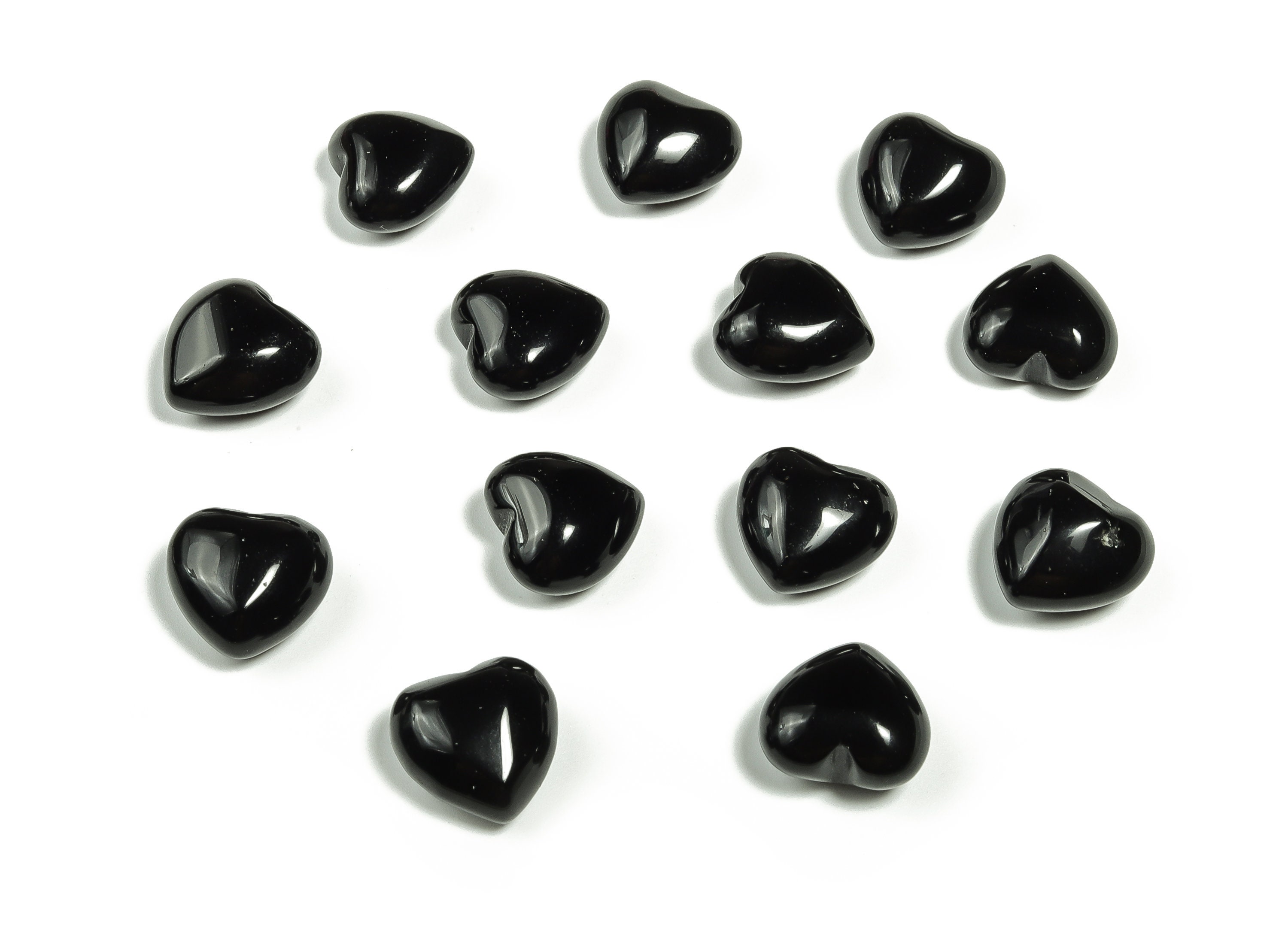 Obsidian Heart Gemstone- Black Obsidian Heart - Obsidian Puffy Heart - Healing Crystal Heart - Obsidian Crystal – 15x15x9mm – He1015