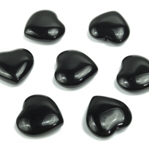 Obsidian Heart Gemstone - Black Heart Gemstone – Black Heart Loose Gemstone – Black Healing Stone - Obsidian Gemstone - 3cm -he1192