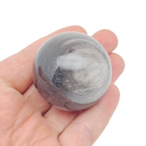 Silver Obsidian Sphere Stone A++ – Crystal Ball - Healing Crystal Stones – Crystal Décor – 40-50mm - Ba1063
