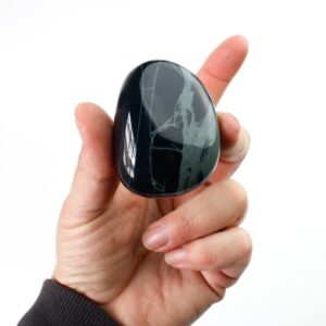 Spider Web Obsidian Palm Stone Freeform