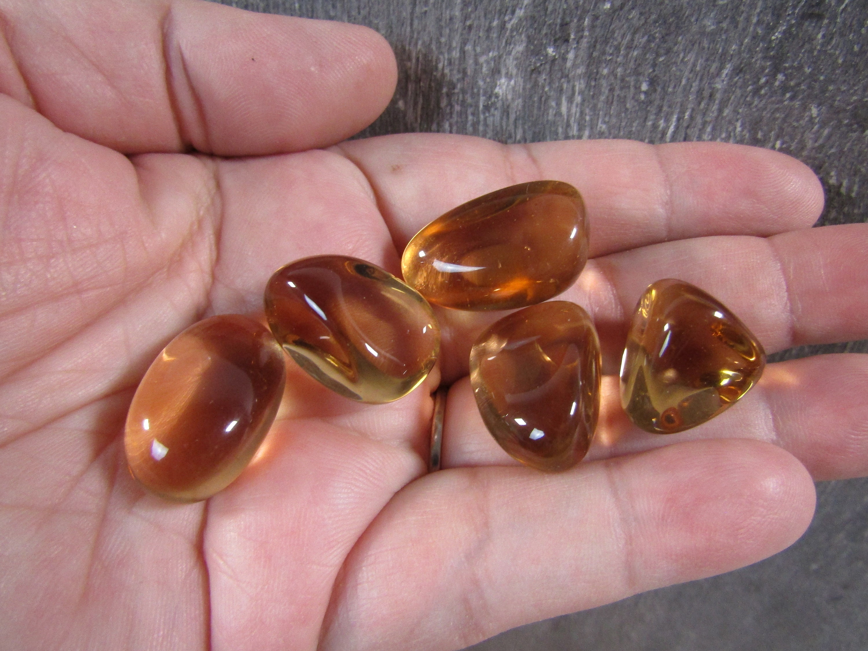 Autumn Obsidian Tumbled Stone About 3/4"