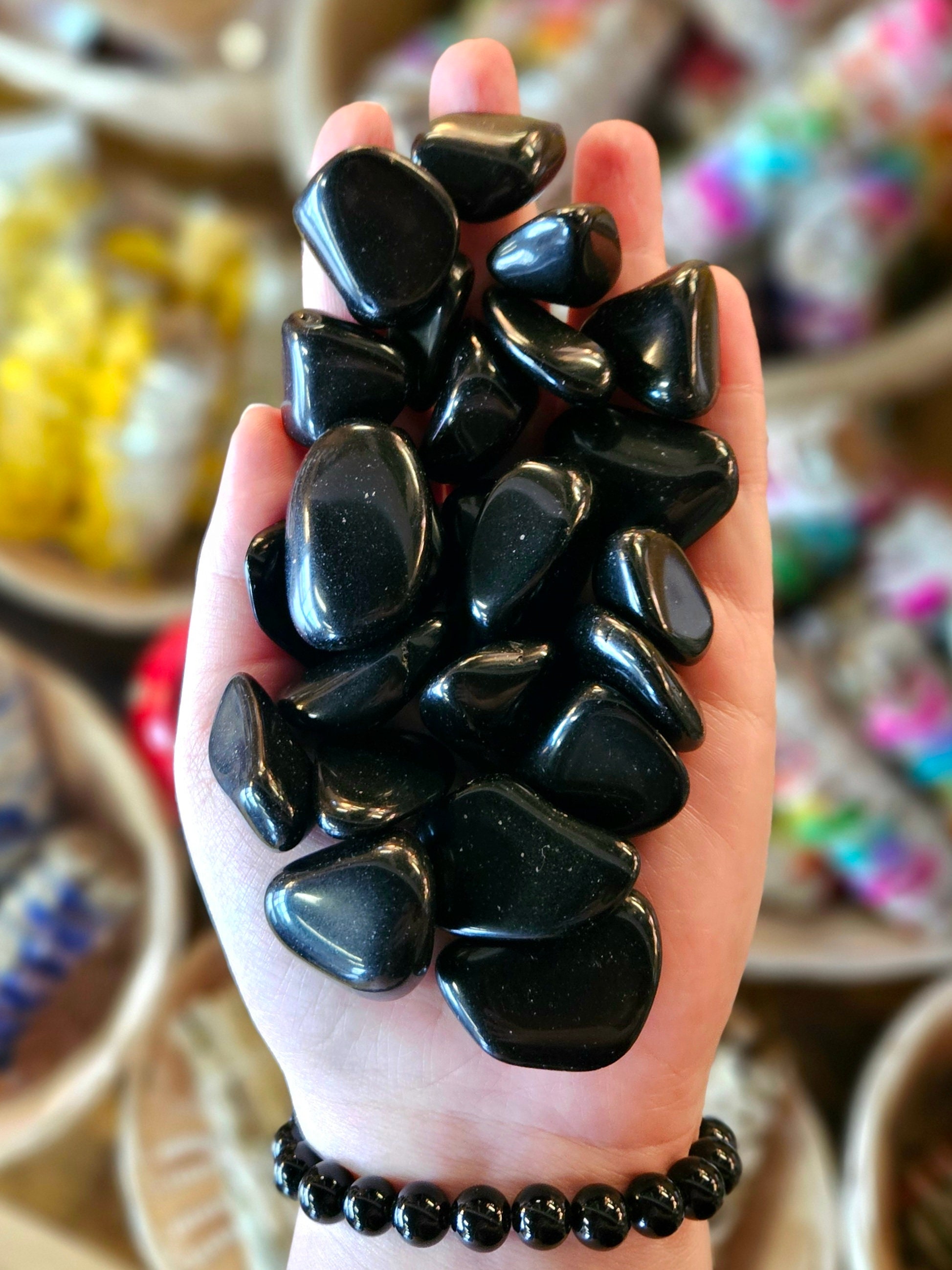 Black Obsidian Tumbled Stone, One, Wire Wrap, Metaphysical, Crystal Healing, Feng Shui, Magic, Reiki, Rock Hound Black Obsidian Tumbled Stone, One, Wire Wrap, Metaphysical, Crystal Healing, Feng Shui, Magic, Reiki, Rock Hound