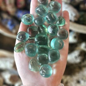 Blue Obsidian Glass Tumbled Stone, One, Crystals, Metaphysical, Feng Shui, Craft