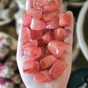 Cherry Obsidian, Strawberry Obsidian, One, Tumbled Stone, Rock Hound, Red, Crystals, Wire Wrapping,