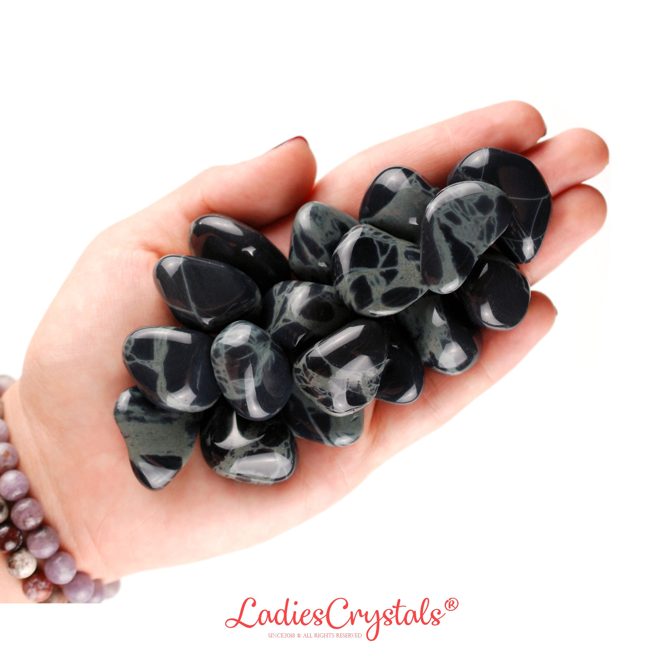 Spider Web Obsidian Tumbled Stone, Natural Banded Volcanic Glass, Protection And Insight Wellness Stone Spider Web Obsidian Tumbled Stone, Natural Banded Volcanic Glass, Protection And Insight Wellness Stone