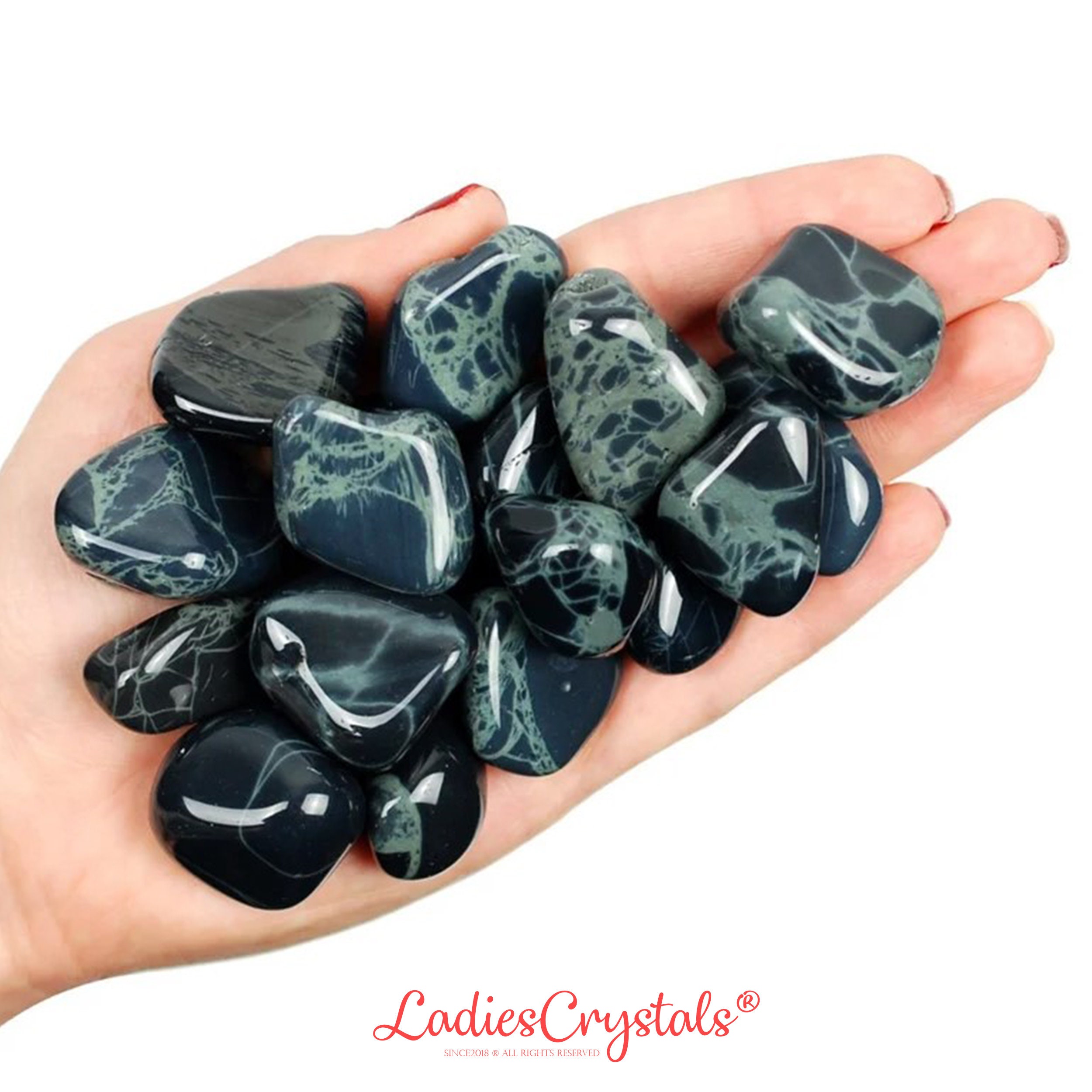Spider Web Obsidian Tumbled Stone, Gift For Crystal Lovers, Natural Grey Veined Healing Gemstone