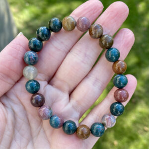 Ocean Jasper Bracelet, 8mm Bead,