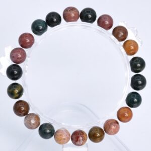 8MM Ocean Jasper Beads Bracelet Grade AAA Genuine Natural Round Gemstone 7" BULK LOT 1,3,5,10 and 50 (106665h-2017)