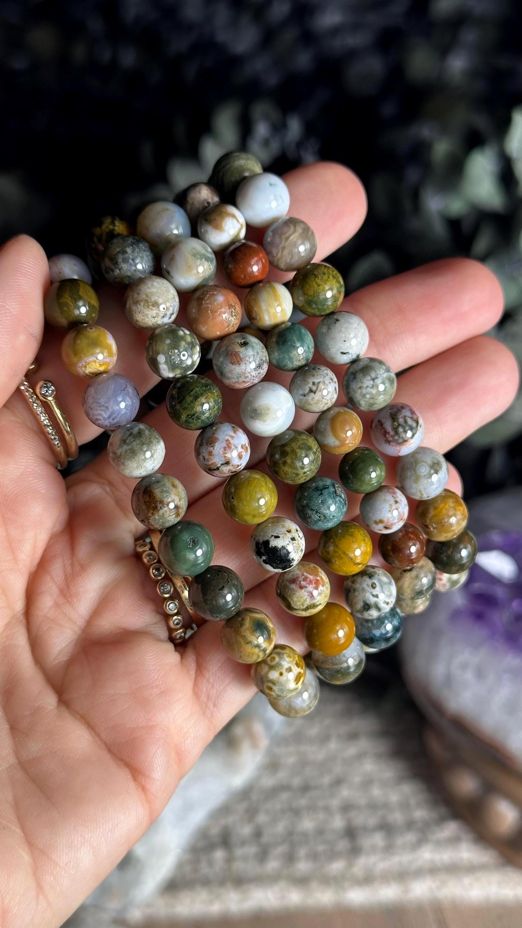 Ocean Jasper Bracelet: Crystal Gemstone Jewelry Ocean Jasper Bracelet: Crystal Gemstone Jewelry