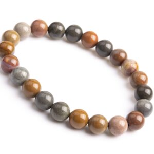 Genuine Natural Ocean Jasper Gemstone Beads 8MM Multicolor Round AAA Bracelet (106661h-2016)