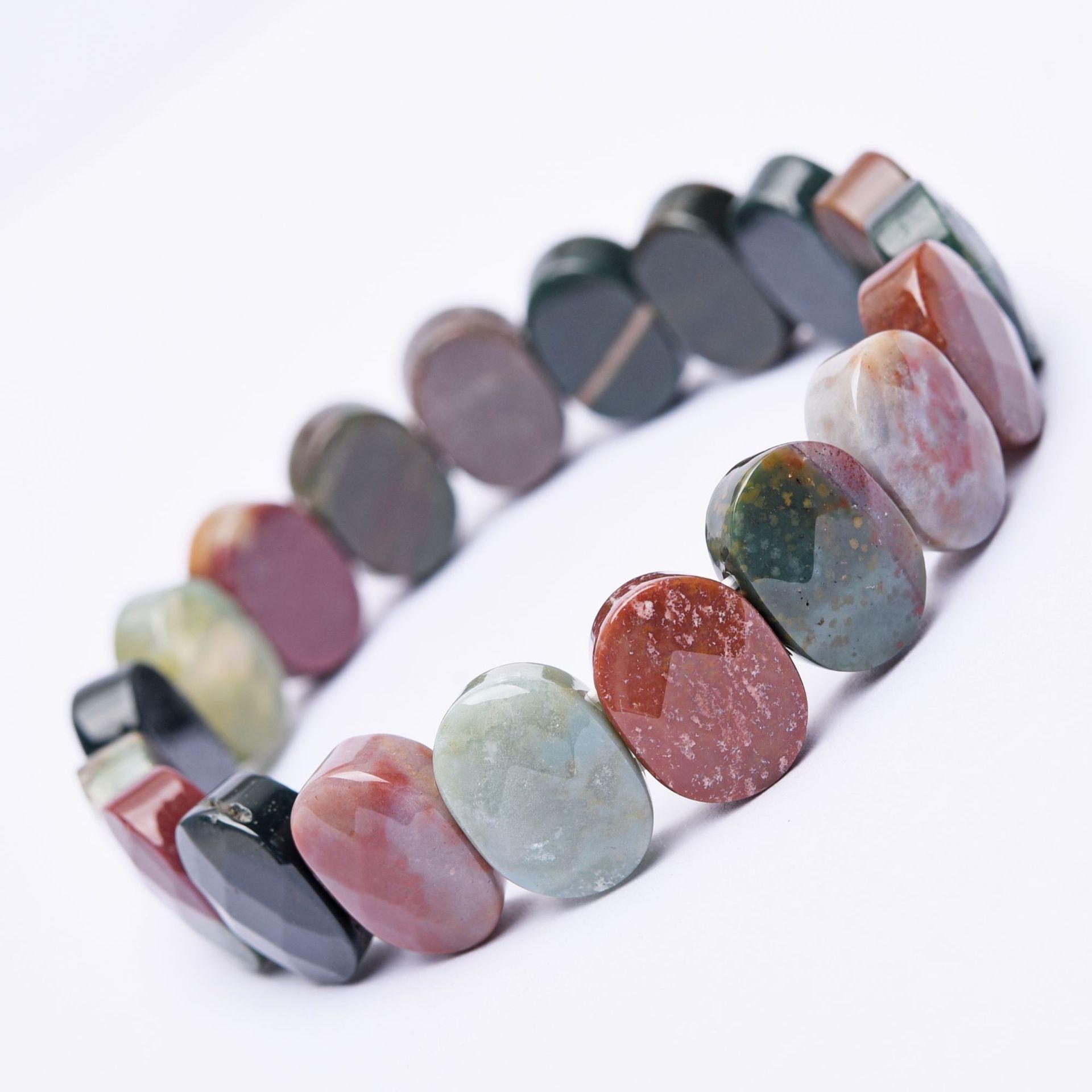 Natural Ocean Jasper Beads Elastic Bracelet,ocean Jasper Beaded Bracelet,jewelry Gift Bracelet,wholesale Bracelet,bulk Bracelet Supply