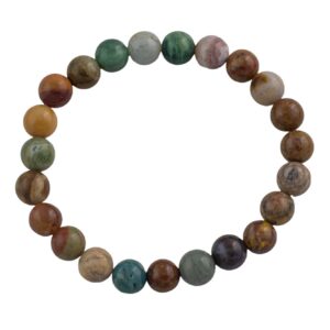 Bracelet Natural Ocean Jasper Bracelets 8mm Stackable Round Natural Gemstone Crystal Bracelets - Handmade Bracelet Crystal Bracelet
