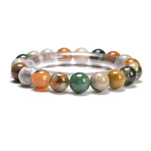 Natural Ocean Jasper Round Beaded Bracelet Beads Size 10mm 7.5'' Length
