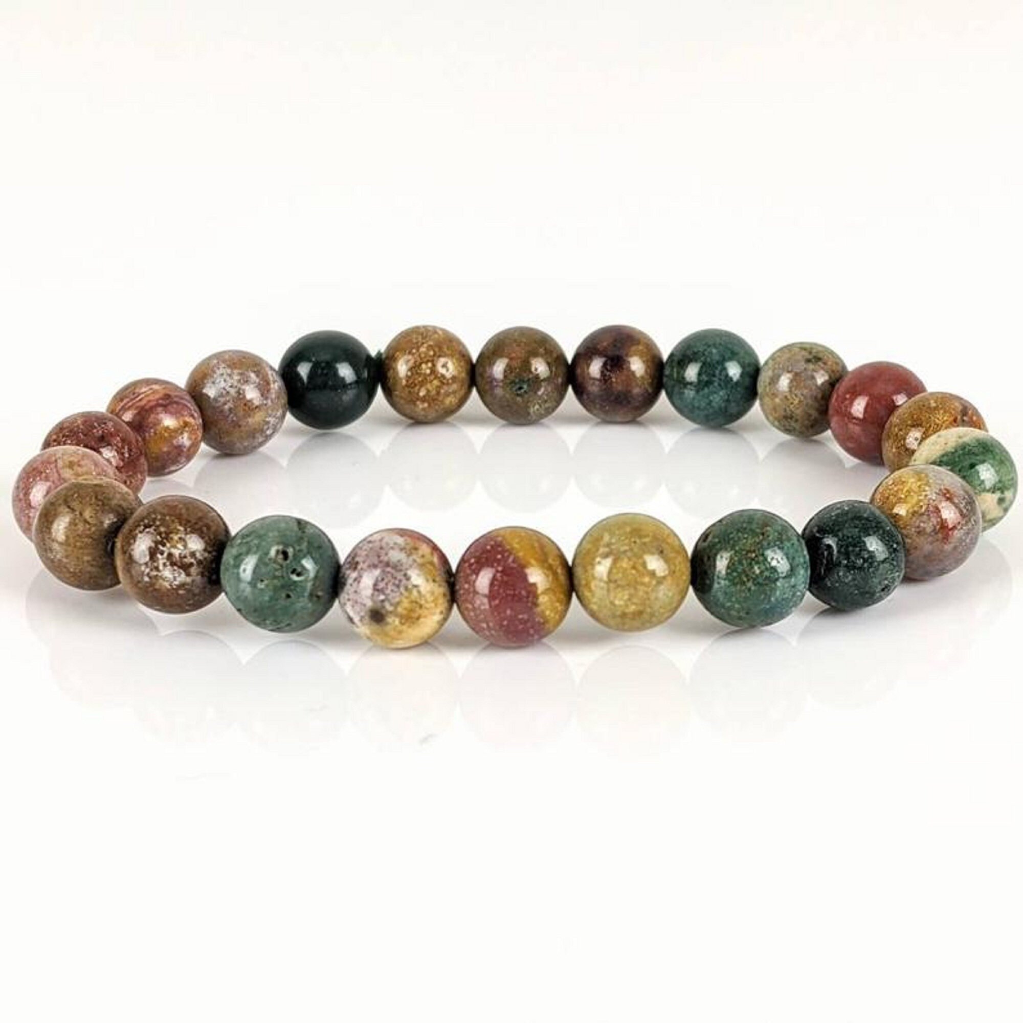 Ocean Jasper Bracelet, Jasper Round Smooth Gemstone Bracelet, Adjustable Bracelet, Tiny Jewelry, Healing Crystal Bracelet, Gift For Women Ocean Jasper Bracelet, Jasper Round Smooth Gemstone Bracelet, Adjustable Bracelet, Tiny Jewelry, Healing Crystal Bracelet, Gift For Women