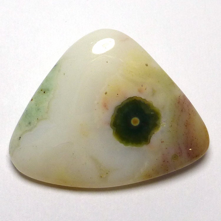 22.785 Carats Ocean Jasper Cabochon Modified Trillion Polished Pink Green Poppy Madagascar Hand Cut Lapidary Triangle Pendant Jewelry 22.785 Carats Ocean Jasper Cabochon Modified Trillion Polished Pink Green Poppy Madagascar Hand Cut Lapidary Triangle Pendant Jewelry