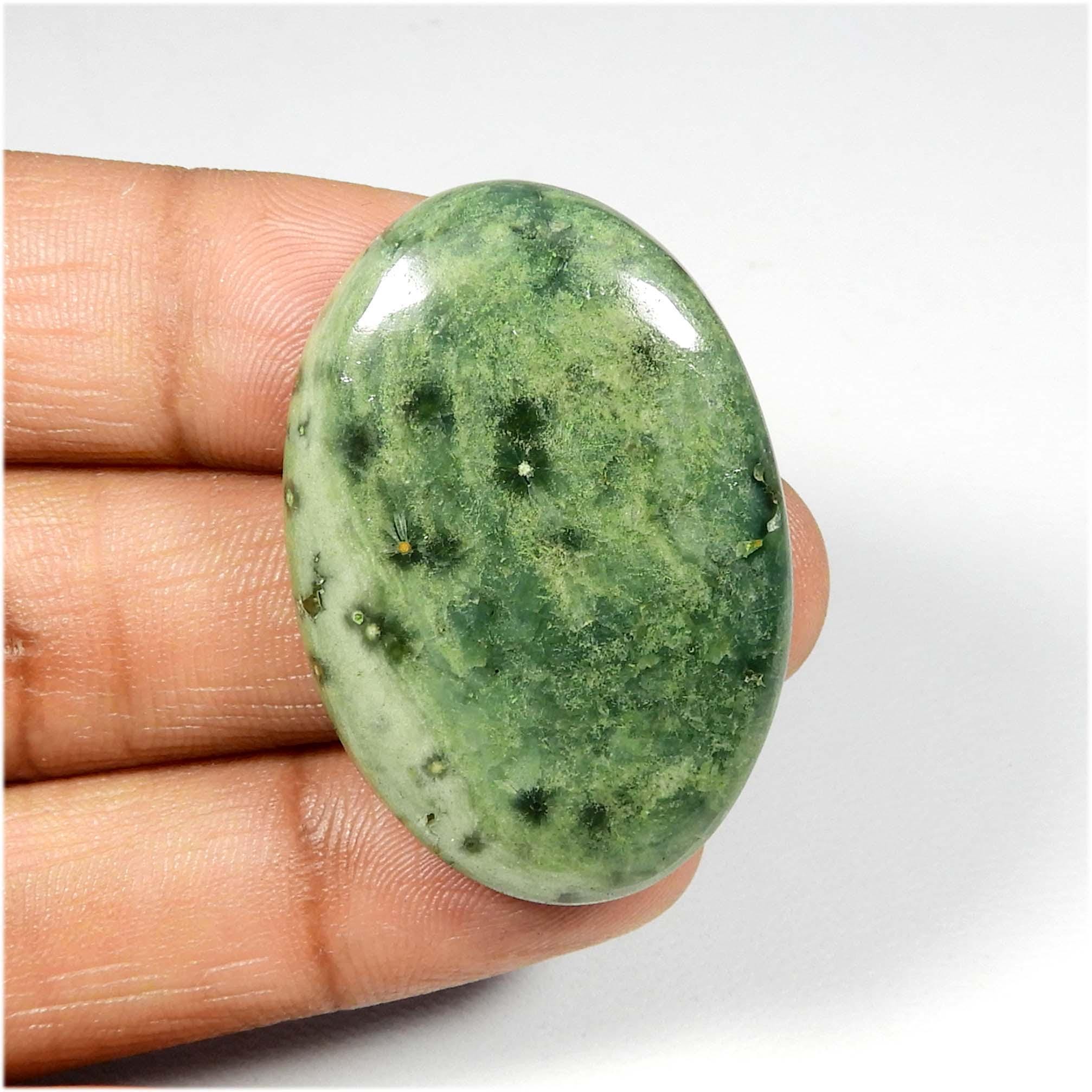 Amazing~ Green Ocean Jasper Cabochon.natural Green Ocean Jasper. Ocean Jasper Gemstone. Oval Shape Ocean Jasper For Jewelry. Variation