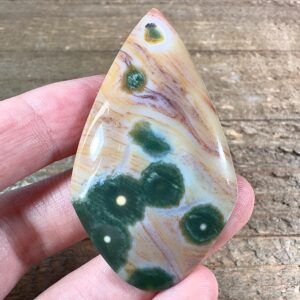 OCEAN JASPER Crystal Cabochon for Custom Jewelry Making Unique Gift, 54824