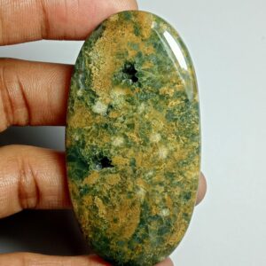 Ocean Jasper Cabochon: Natural Gemstone For Jewelry Making (66x35mm, 120cts) #40