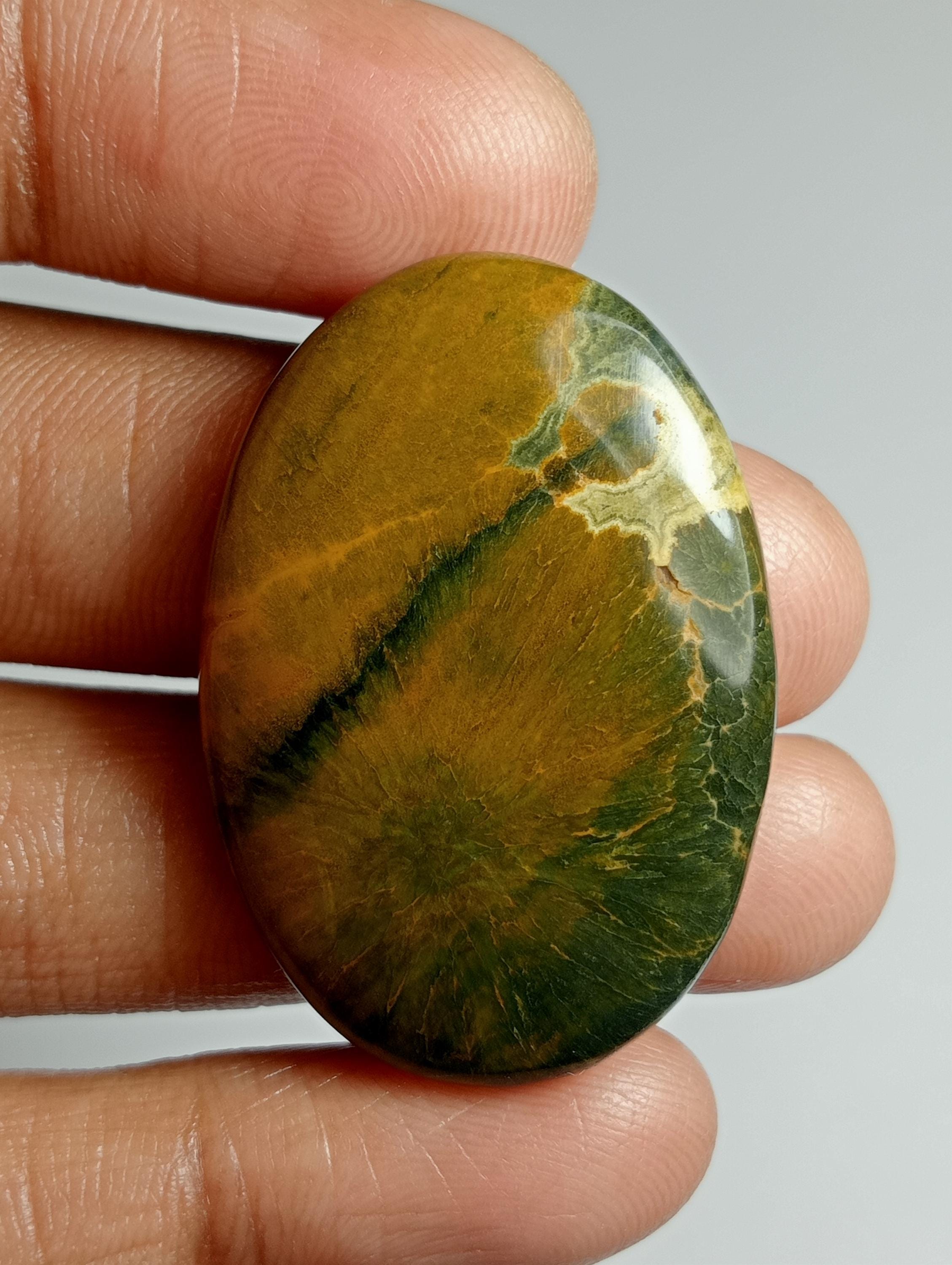 Ocean Jasper Cabochon: Natural Gemstone For Jewelry Making (35x25mm, 49cts) #40