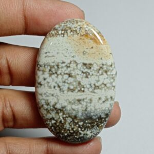 Natural Ocean Jasper Cabochon: Semi Precious Gemstone (50x33mm, 96cts)