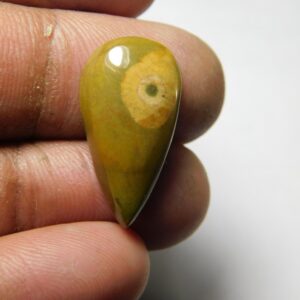 Natural Ocean Jasper Cabochon: Semi Precious Gemstone (22x11 Mm, 9cts) #62