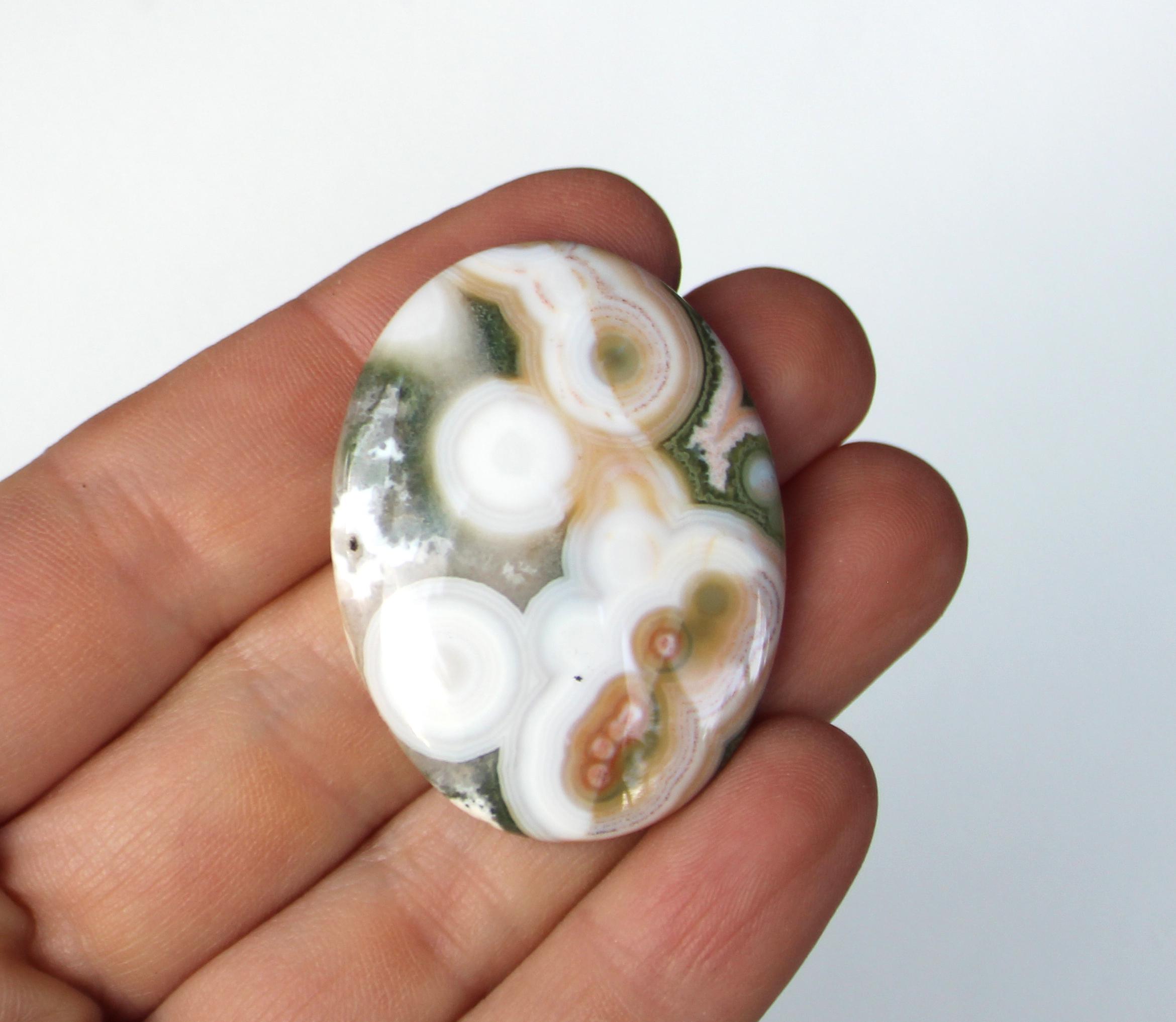 Ocean Jasper Oval Cabochon - Oj Stone Cab - Destash Ocean Jasper Oval Cabochon - Oj Stone Cab - Destash