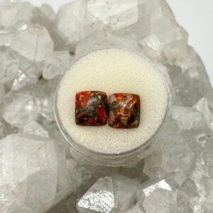 Ocean Jasper Cabochon Pair 4 Carats