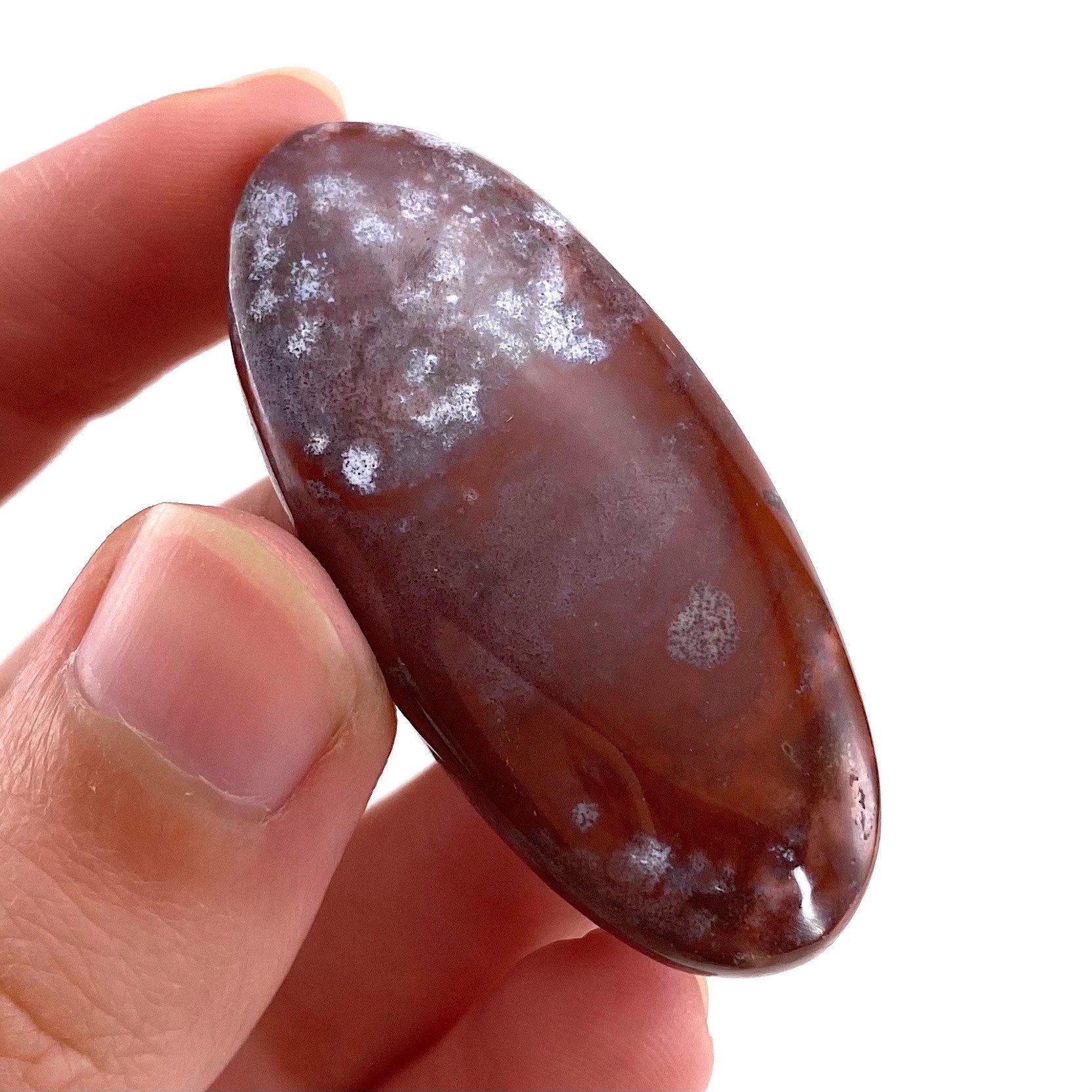 Ocean Jasper Cabochon | Red Gemstone (48 X 22 Mm) Ocean Jasper Cabochon | Red Gemstone (48 X 22 Mm)