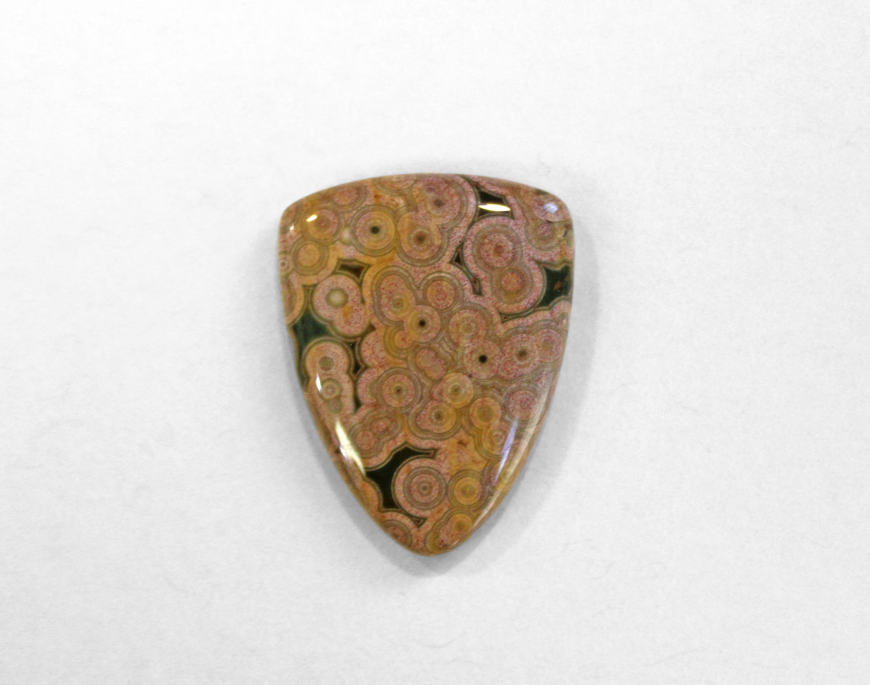 Ocean Jasper Shield Cabochon - Oj Stone Cab - Destash Ocean Jasper Shield Cabochon - Oj Stone Cab - Destash