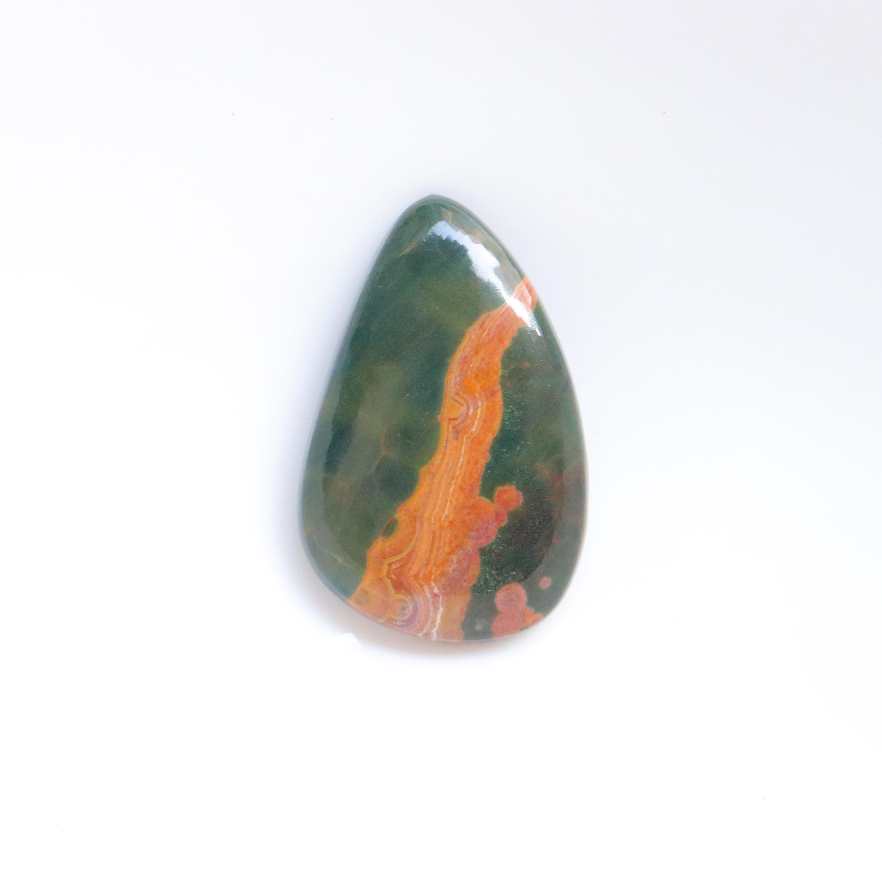 Top Quality Ocean Jasper Cabochon, Natural Ocean Jasper Stone, Orbicular Jasper Palm, Polished Ocean Jasper, Energy Crystal, Heart Chakra