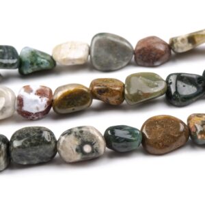 7-9mm Ocean Jasper Beads Pebble Nugget Grade Aa Genuine Natural Gemstone Beads 15.5"/7.5" Bulk Lot Options (108418)