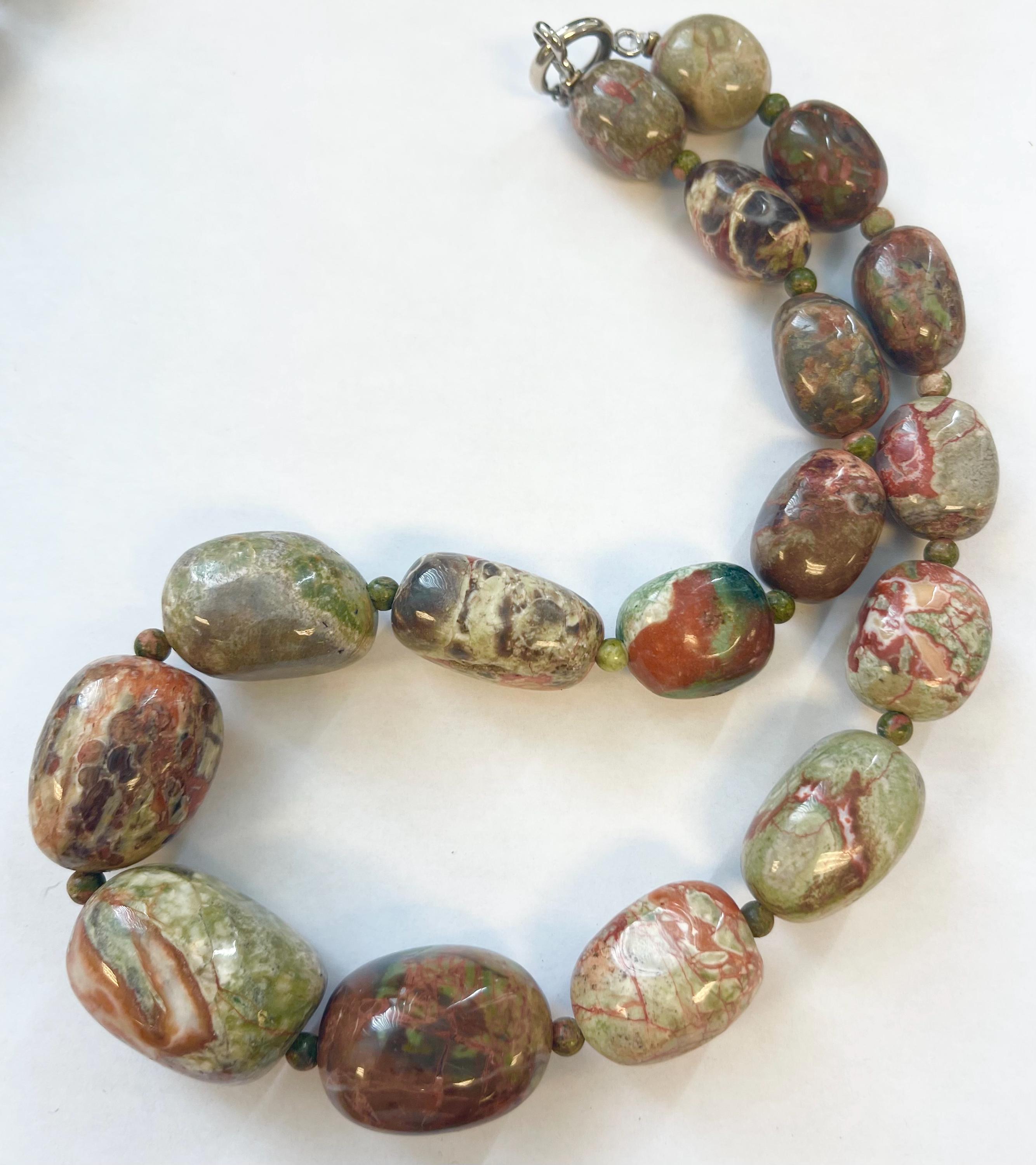 Ocean Jasper 7mm-38mm Nugget Graduated Necklace Gemstone Beads -- 18 Inch Strand Ocean Jasper 7mm-38mm Nugget Graduated Necklace Gemstone Beads -- 18 Inch Strand