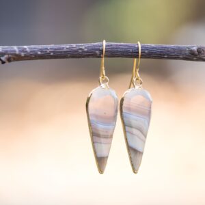 Jasper Earrings,gemstone Earrings,jasper Jewelry, Natural Stone Earrings, Gold Jasper Earrings, Ocean Jasper Drop Earrings, Stone Earrings