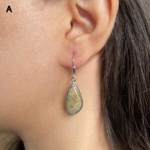 Ocean Jasper Leverback Earring / 925 Sterling Silver / Healing Gemstone / Gifts For Her / Natural Ocean Jasper Jewellery / Statement Earring Ocean Jasper Leverback Earring / 925 Sterling Silver / Healing Gemstone / Gifts For Her / Natural Ocean Jasper Jewellery / Statement Earring