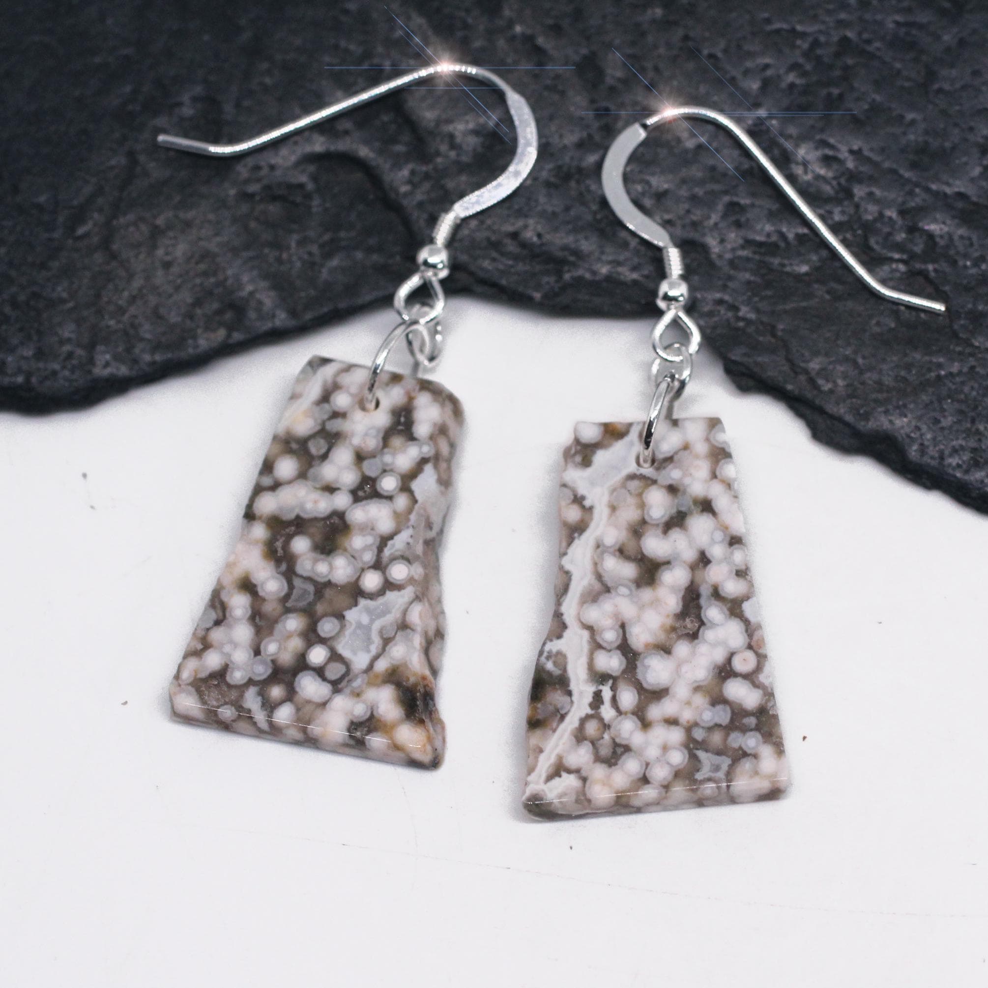 Ocean Life - Madagascar Ocean Jasper Sterling Silver Earrings