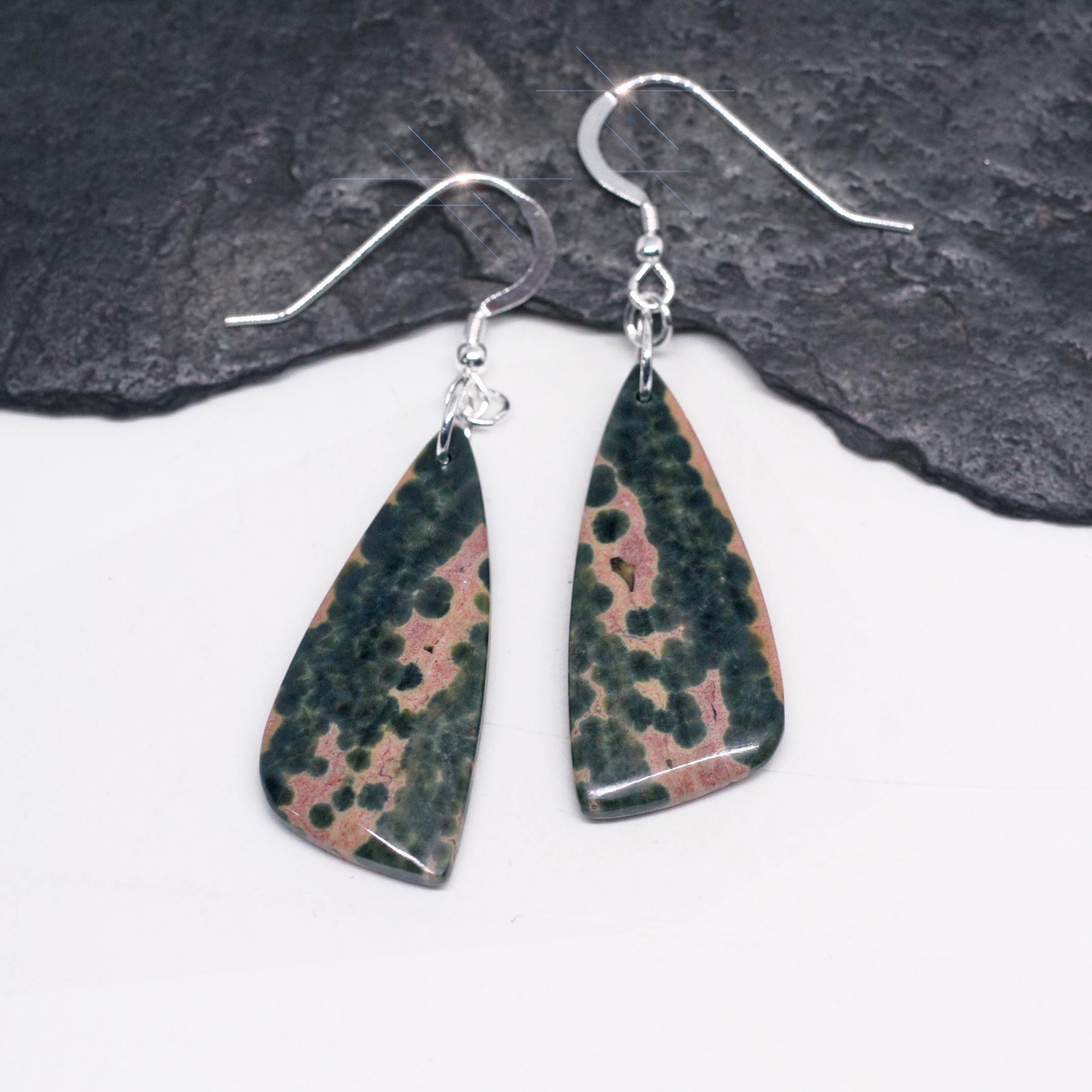 Ocean Life - Madagascar Ocean Jasper Sterling Silver Earrings