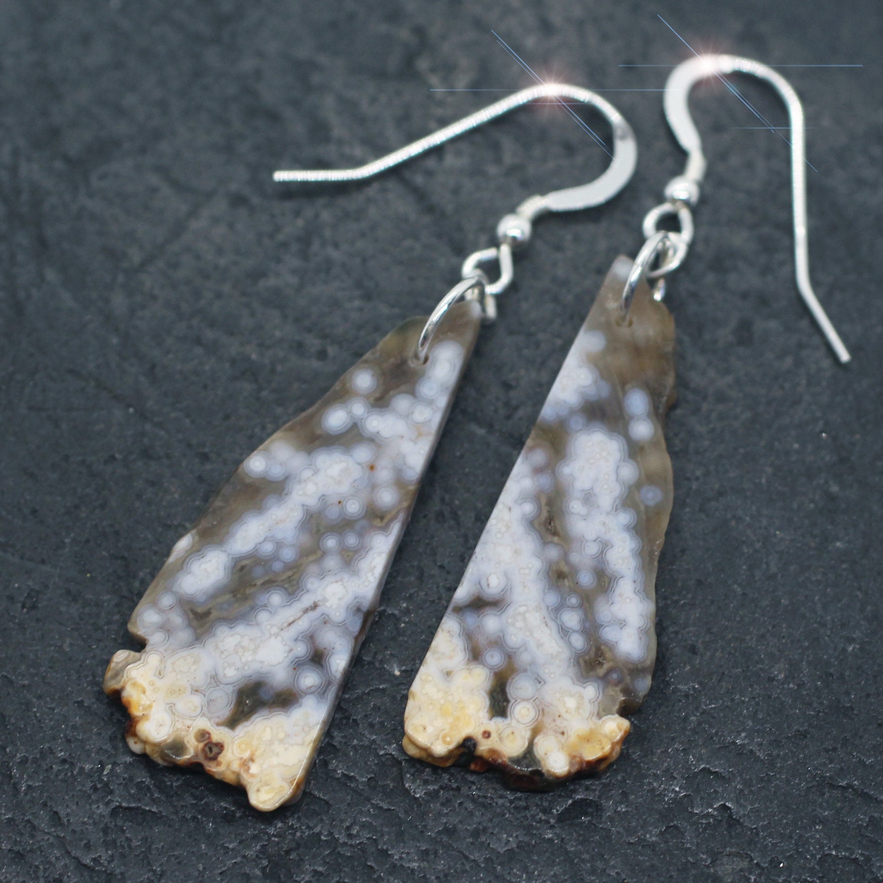 Ocean Life - Madagascar Ocean Jasper Sterling Silver Earrings