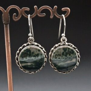 Sterling Silver Ocean Jasper Earrings