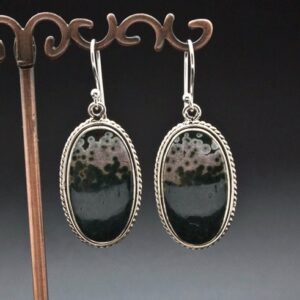 Sterling Silver Ocean Jasper Earrings