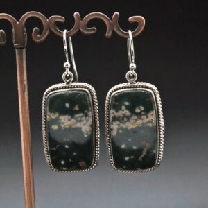 Sterling Silver Ocean Jasper Earrings
