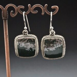Sterling Silver Ocean Jasper Earrings