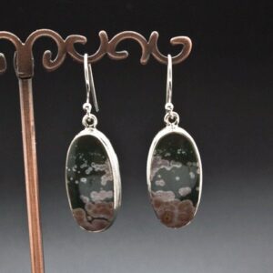 Sterling Silver Ocean Jasper Earrings