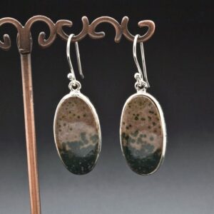 Sterling Silver Ocean Jasper Earrings