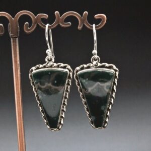 Sterling Silver Ocean Jasper Earrings