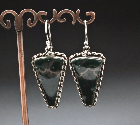 Sterling Silver Ocean Jasper Earrings Sterling Silver Ocean Jasper Earrings