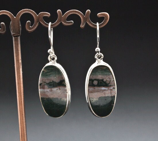 Sterling Silver Ocean Jasper Earrings Sterling Silver Ocean Jasper Earrings