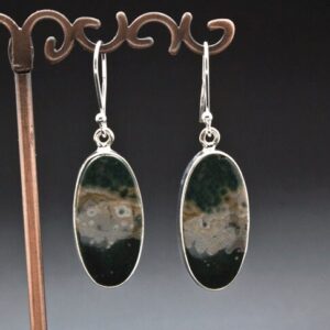 Sterling Silver Ocean Jasper Earrings